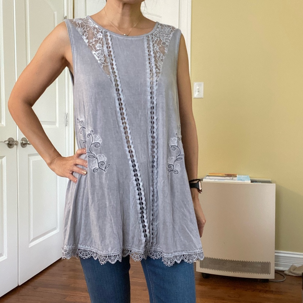 Pol Gray Tank Top Sz S